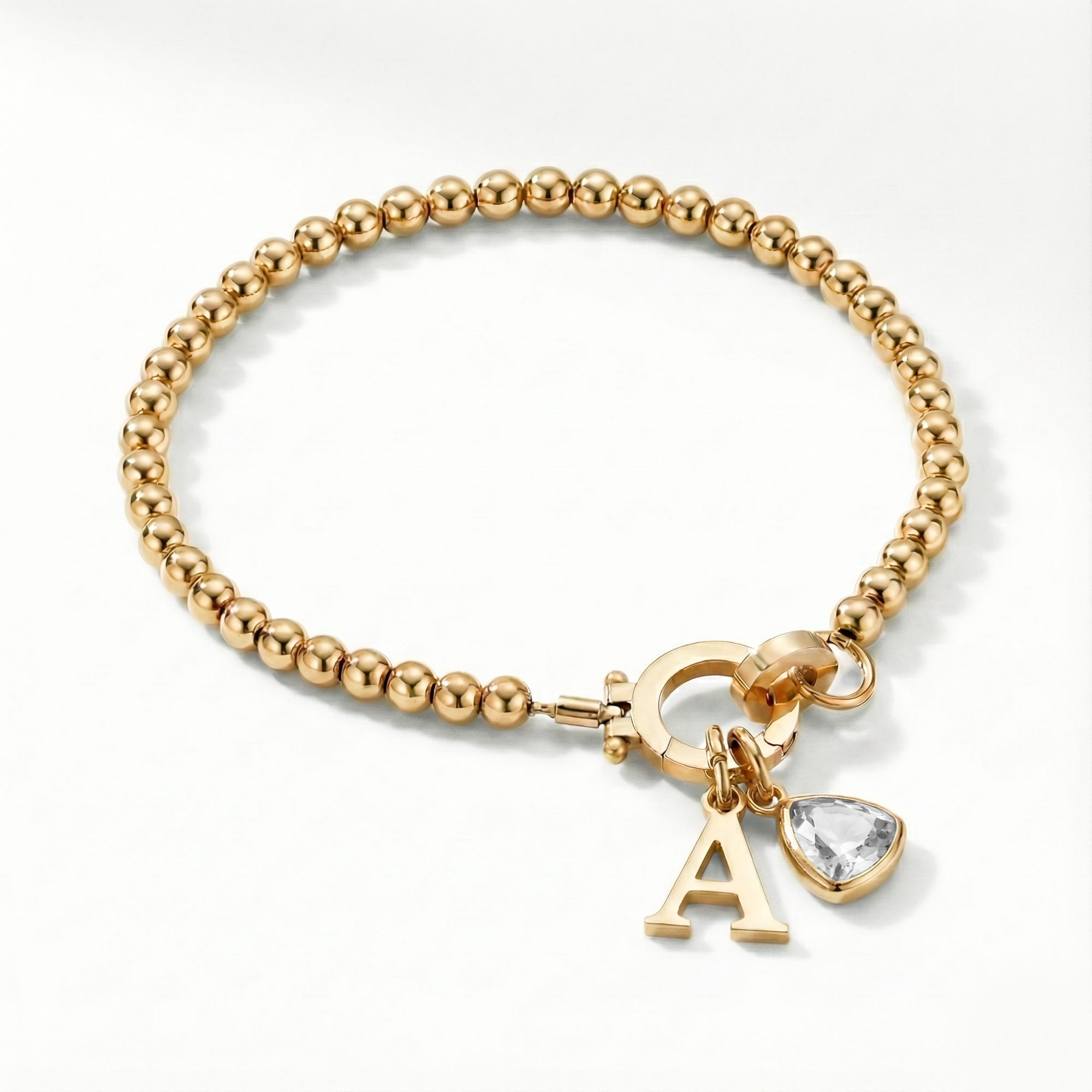 AX Initial Birthstone Bracelet