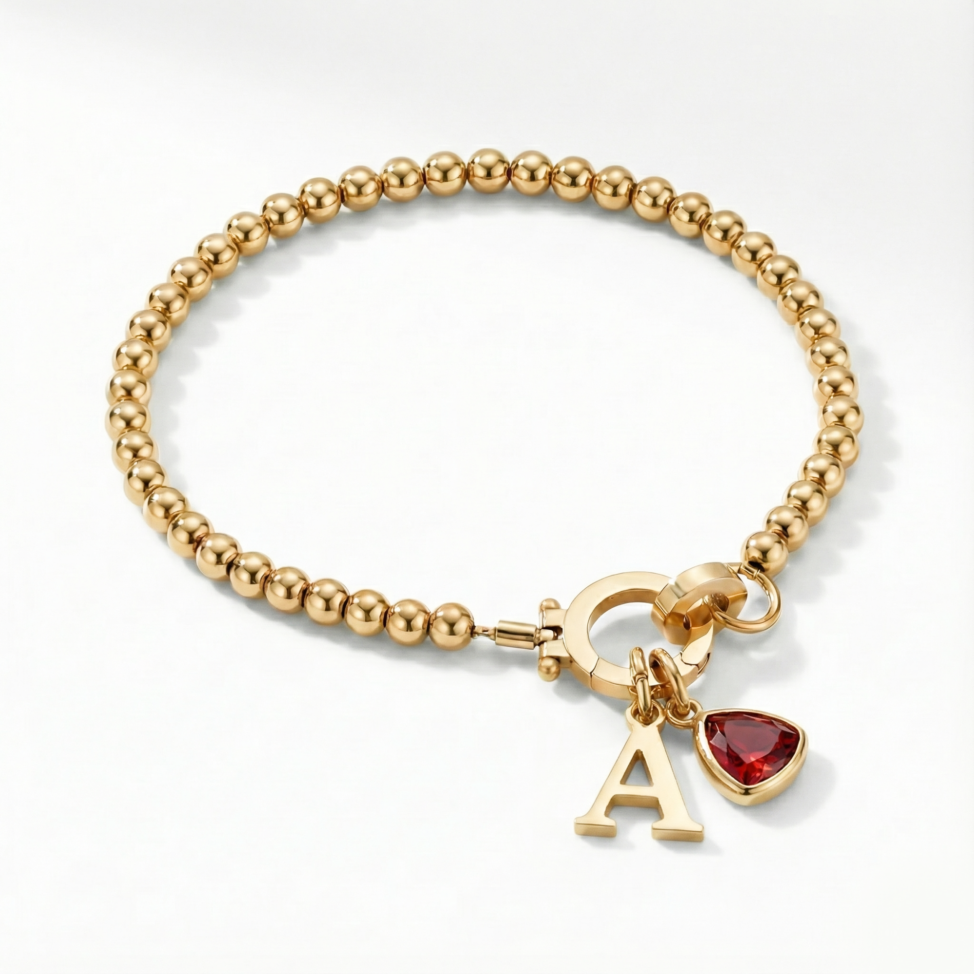 AX Initial Birthstone Bracelet