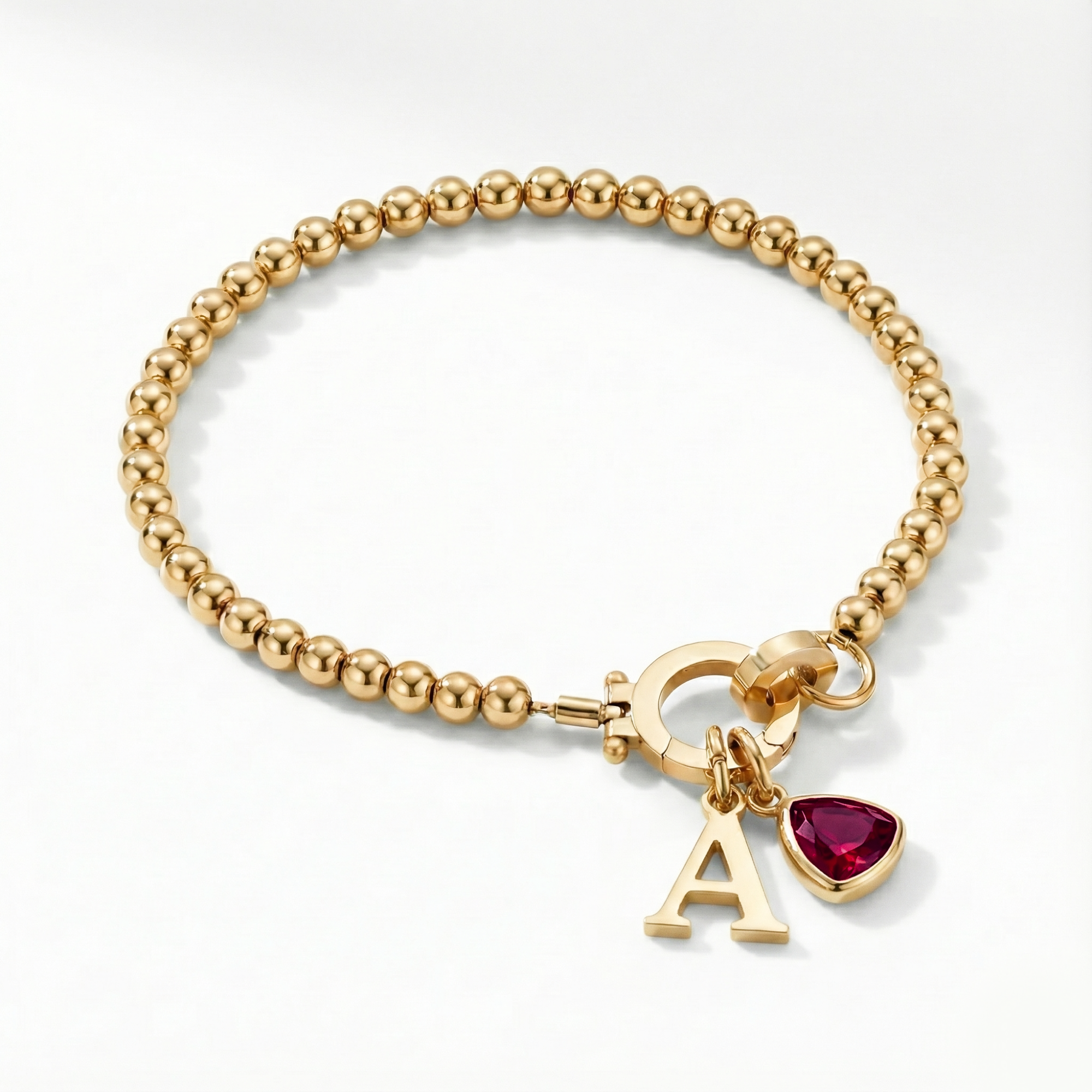 AX Initial Birthstone Bracelet